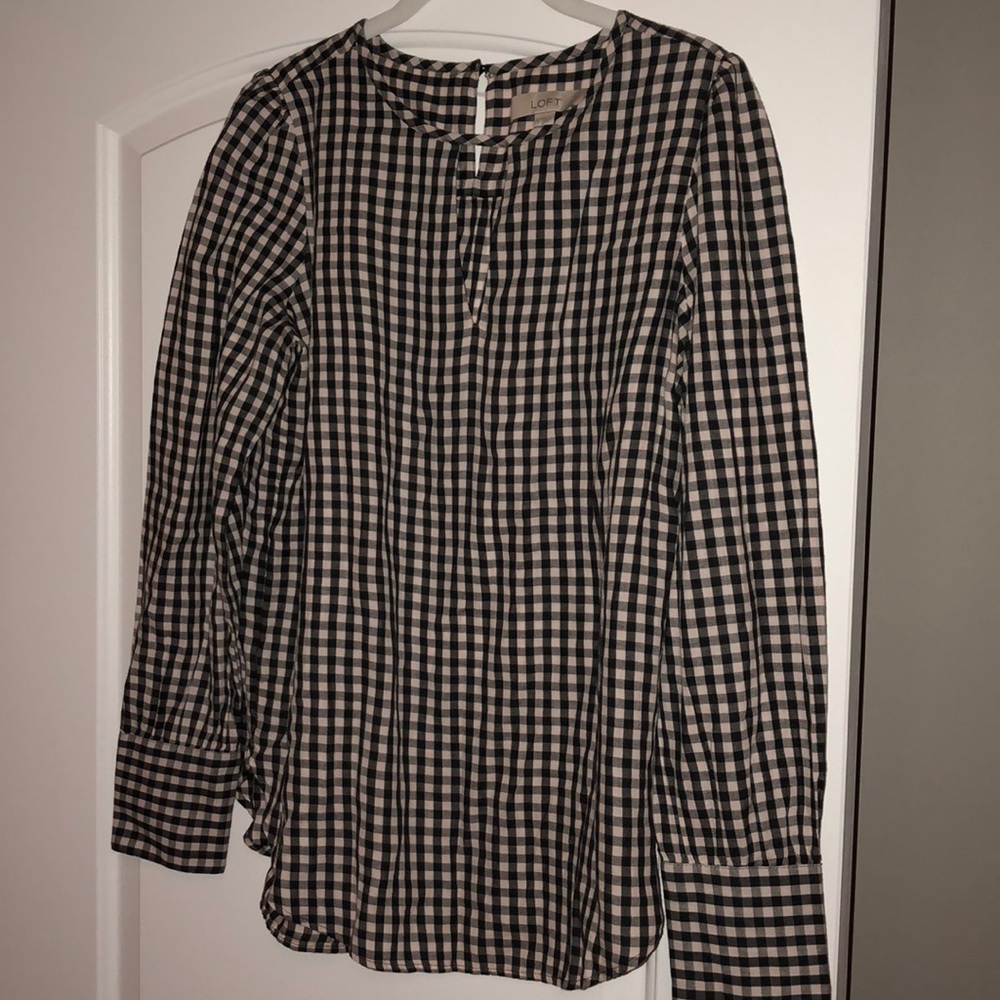 Loft gingham top